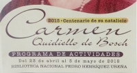 Inauguran pabellón en homenaje a doña Carmen Quidiello de Bosch en la XVIII
